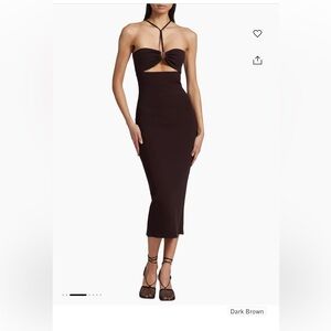 Zeynep Arcay brown midi dress